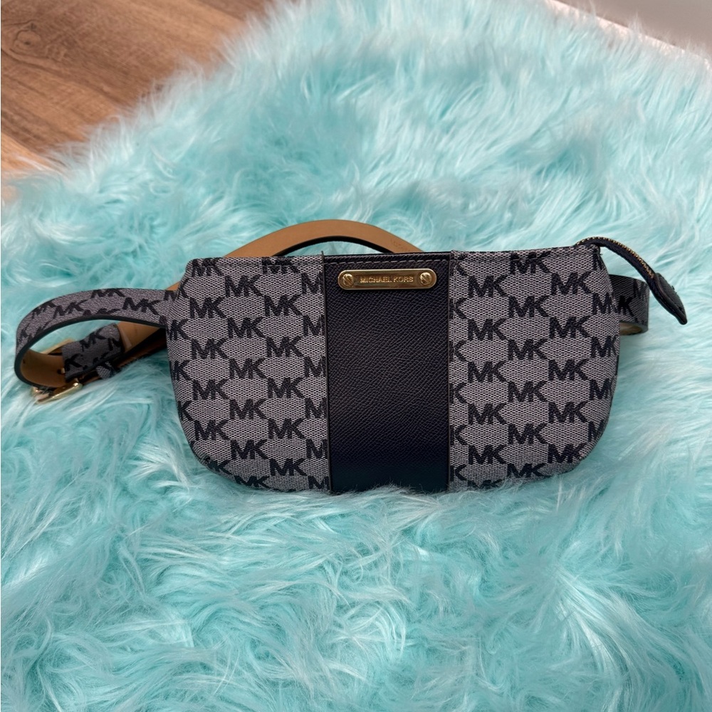 Michael Kors Navy Logo Belt Bag